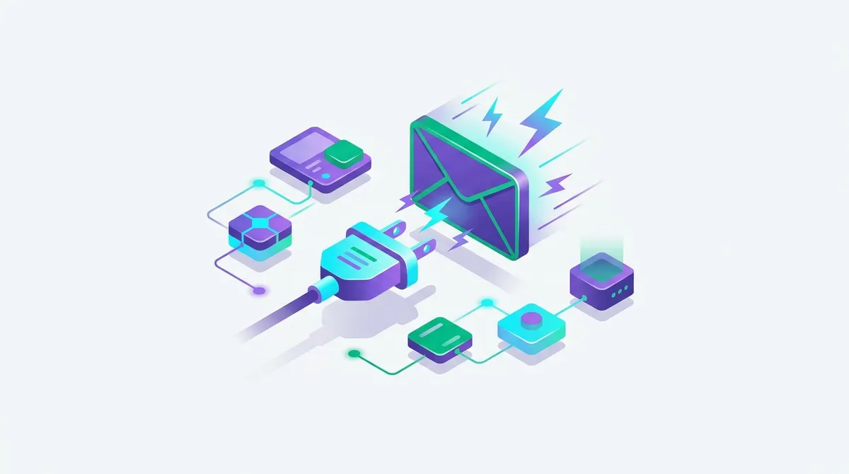 Diagram of a real-time email validation flow: form input on blur, server-side API request, and an instant valid, invalid or risky response with typo suggestion